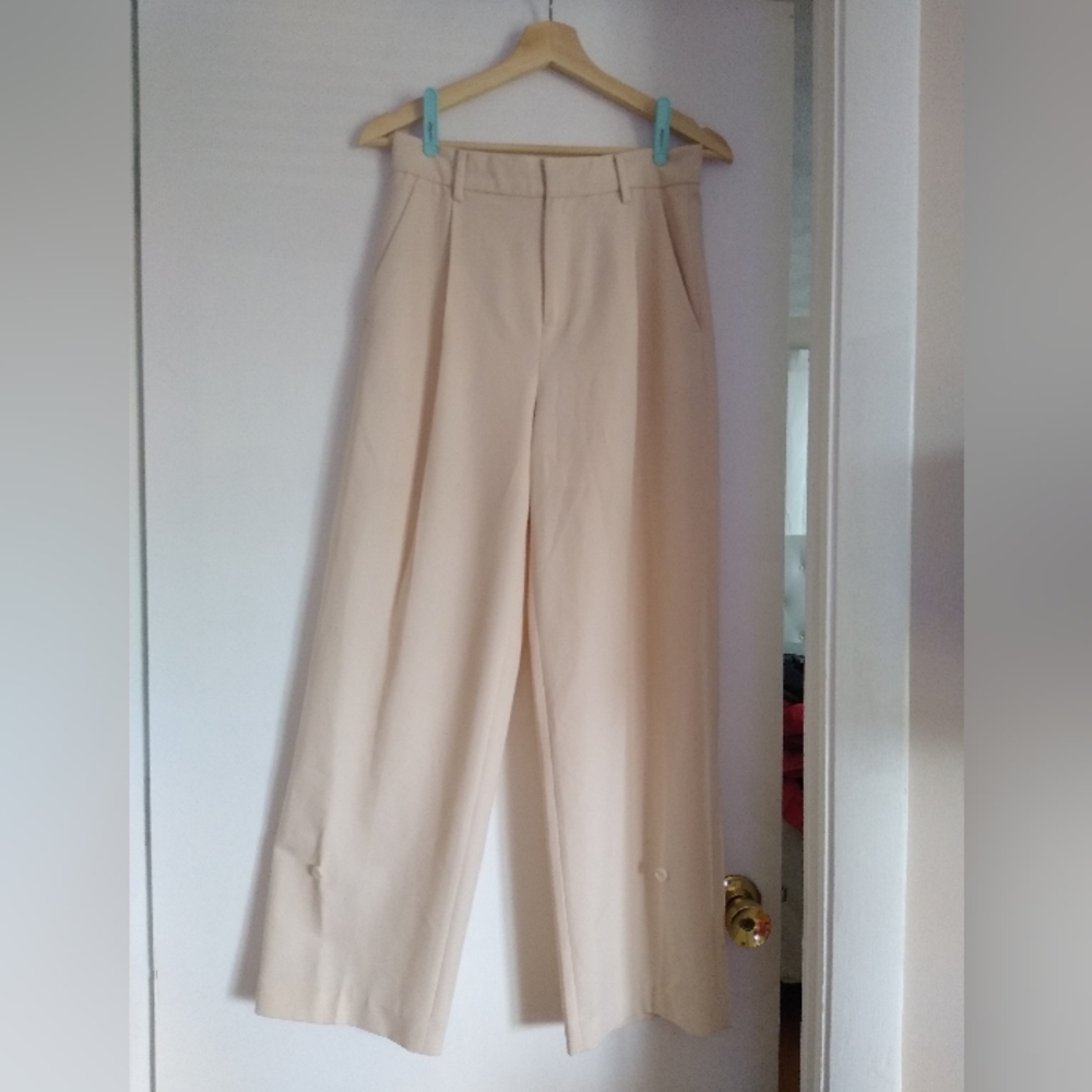 High Waist Crop Wide Leg Pant size M